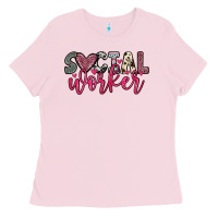 Bubblegum Pink social worker Ladies Tee - OliviaCreatesArt