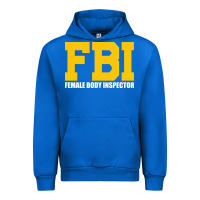 Cobalt FBI, Female Body Inspector Funny Urban Hoodie - DesigneFamous