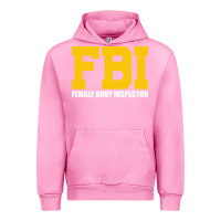 Fuchsia Pink FBI, Female Body Inspector Funny Urban Hoodie - DesigneFamous