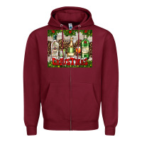 Burgundy christmas cocktail party Zipper Hoodie - AdoDesignShop