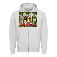 Dove Grey christmas cocktail party Zipper Hoodie - AdoDesignShop