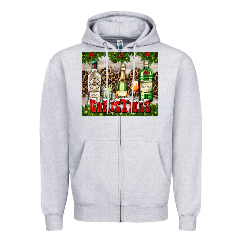 Christmas Cocktail Party Zipper Hoodie by AdoDesignShop | Teevron