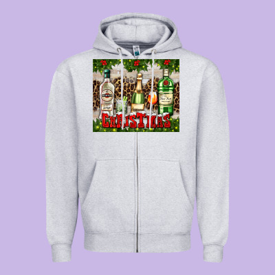 Christmas Cocktail Party Zipper Hoodie Designed By Adodesignshop