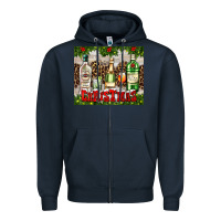 Navy christmas cocktail party Zipper Hoodie - AdoDesignShop