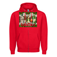 Red christmas cocktail party Zipper Hoodie - AdoDesignShop