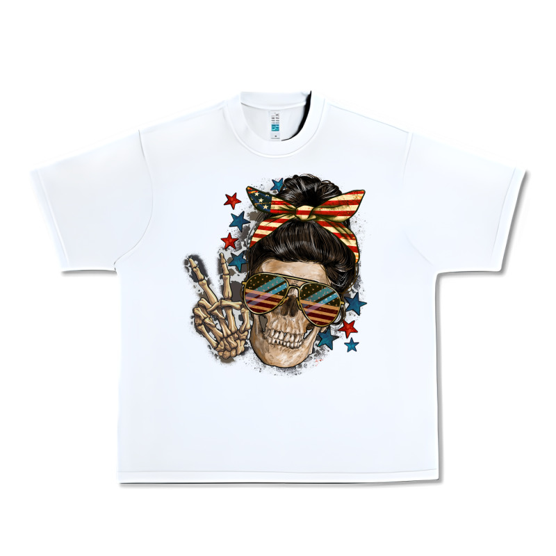American Mother Skull Urban Heavy Tee by FaDigitalArtStudio | Teevron