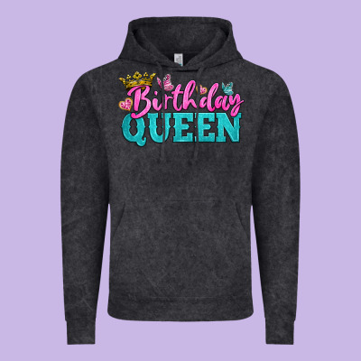 Birthday Queen Vintage Hoodie Designed By Bundleandbundleshop