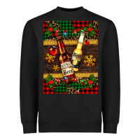 Black snow and beer bottles Heavyweight Sweatshirt - AdoDesignShop