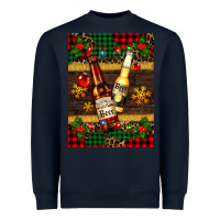 Navy snow and beer bottles Heavyweight Sweatshirt - AdoDesignShop
