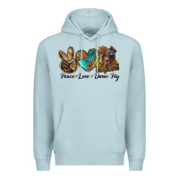 Blue Mist peace love duroc pig Premium Hoodie - LillyAllenDesigns