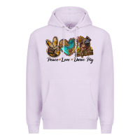 Lilac peace love duroc pig Premium Hoodie - LillyAllenDesigns