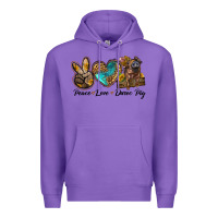 Purple peace love duroc pig Premium Hoodie - LillyAllenDesigns