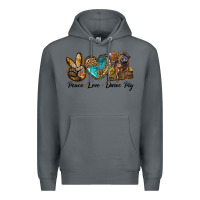 Rock peace love duroc pig Premium Hoodie - LillyAllenDesigns