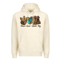 Sandshell peace love duroc pig Premium Hoodie - LillyAllenDesigns