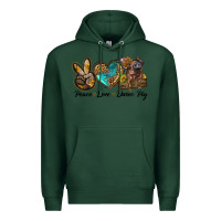 Sports Green peace love duroc pig Premium Hoodie - LillyAllenDesigns