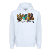 White peace love duroc pig Premium Hoodie - LillyAllenDesigns