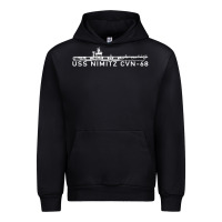Black uss nimitz navy supercarrier aircraft carrier gift Urban Hoodie - DesigneFamous