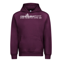 Mauve Wine uss nimitz navy supercarrier aircraft carrier gift Urban Hoodie - DesigneFamous