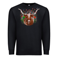 Black christmas  texas longhorn Premium Sweatshirt - JahusDesignShop
