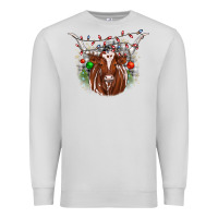 Dove Grey christmas  texas longhorn Premium Sweatshirt - JahusDesignShop