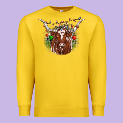 Christmas  Texas Longhorn Premium Sweatshirt Designed By Jahusdesignshop