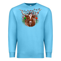 Ocean Blue christmas  texas longhorn Premium Sweatshirt - JahusDesignShop