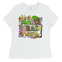 White mardi gras princess Ladies Tee - OliviaCreatesArt