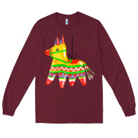 Burgundy pinata Long Sleeve Tee - FaDigitalArtStudio