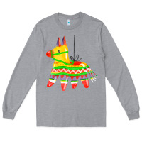 Heather Grey pinata Long Sleeve Tee - FaDigitalArtStudio