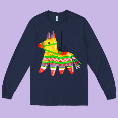 Pinata Long Sleeve Tee Designed By Fadigitalartstudio