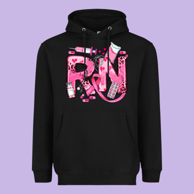 Breast Cancer Rn Registered Nurse Heavyweight Hoodie Designed By Jahusdesignshop