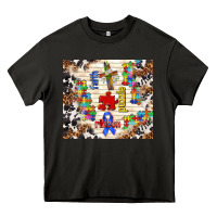 Asphalt faith puzzle ribbon Heavy Core Tee - TumblerDesignByShophia