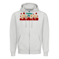 Dove Grey valentines day with playing cards Zipper Hoodie - AdoDesignShop
