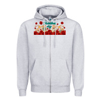 Heather Grey valentines day with playing cards Zipper Hoodie - AdoDesignShop