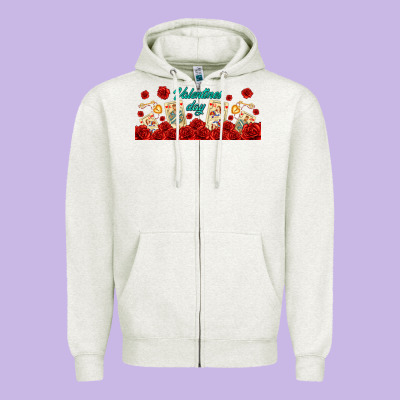 Valentines Day With Playing Cards Zipper Hoodie Designed By Adodesignshop