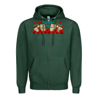 Sports Green valentines day with playing cards Zipper Hoodie - AdoDesignShop