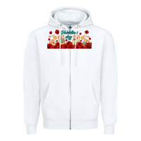 White valentines day with playing cards Zipper Hoodie - AdoDesignShop