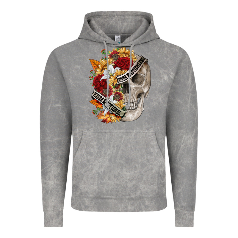 Skull Kinda Emotionless Kinda Emotional Vintage Hoodie by FaDigitalArtStudio | Teevron