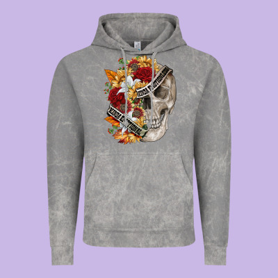 Skull Kinda Emotionless Kinda Emotional Vintage Hoodie Designed By Fadigitalartstudio