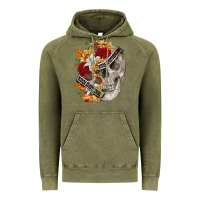Vintage Olive skull kinda emotionless kinda emotional Vintage Hoodie - FaDigitalArtStudio