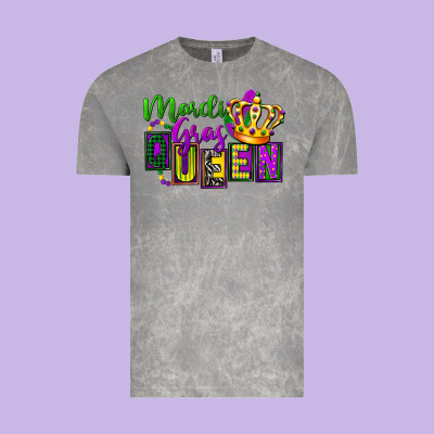 Mardi Gras Queen Vintage Tee Designed By Fadigitalartstudio