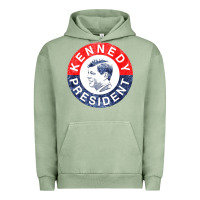 Pigment Oil Green vintage 1960 kennedy for president Urban Hoodie - DesigneFamous