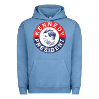 Pigment Pebble Blue vintage 1960 kennedy for president Urban Hoodie - DesigneFamous