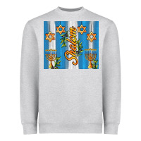 Heather Grey shalom with star of david Heavyweight Sweatshirt - AdoDesignShop