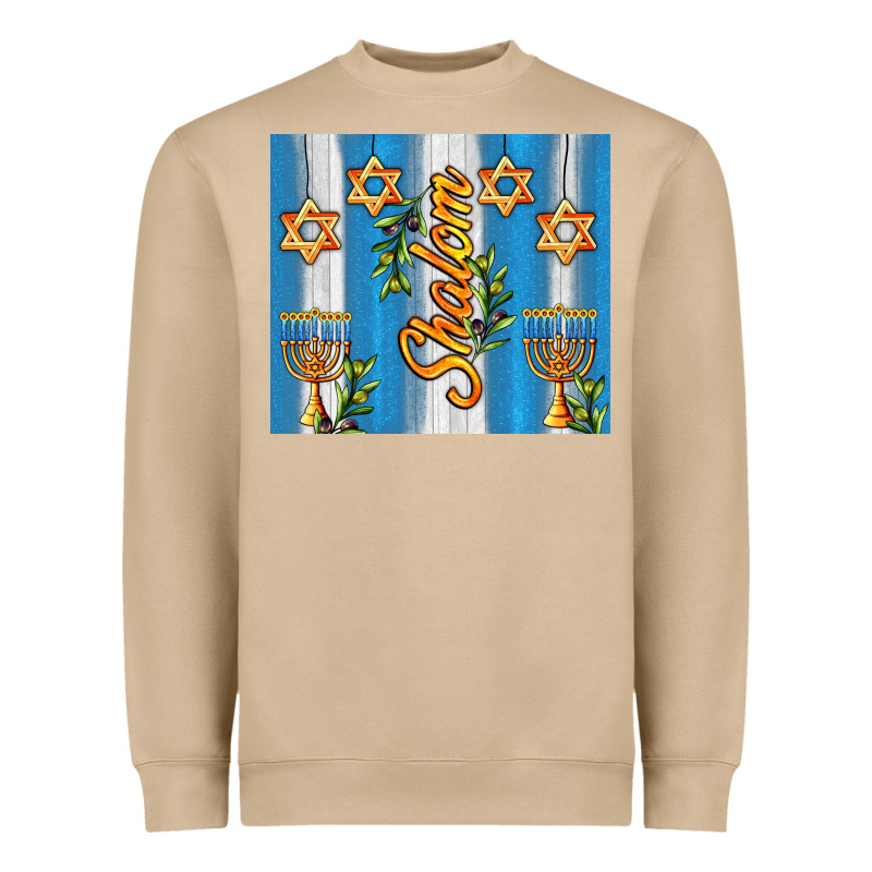 Shalom With Star Of David Heavyweight Sweatshirt by AdoDesignShop | Teevron