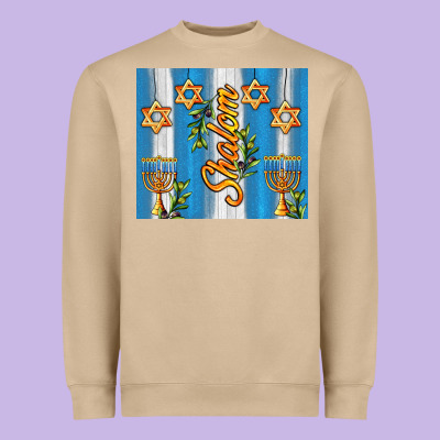 Shalom With Star Of David Heavyweight Sweatshirt Designed By Adodesignshop