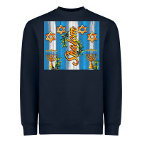 Navy shalom with star of david Heavyweight Sweatshirt - AdoDesignShop