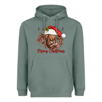 Sage mooey christmas cow Heavyweight Hoodie - JahusDesignShop