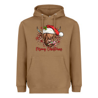 Toasted Coconut mooey christmas cow Heavyweight Hoodie - JahusDesignShop