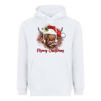 White mooey christmas cow Heavyweight Hoodie - JahusDesignShop